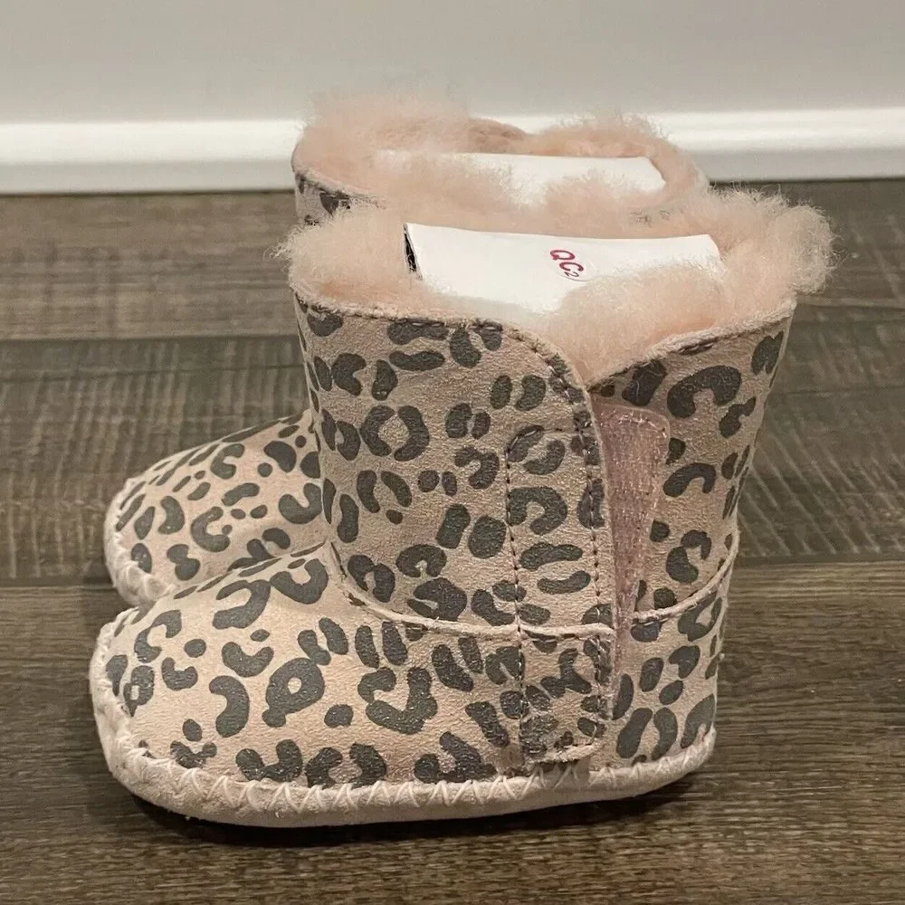 Ugg Australia Cassie Pink Leopard Infant Boots Size 0/1 XSmall 0-6 Months EUC